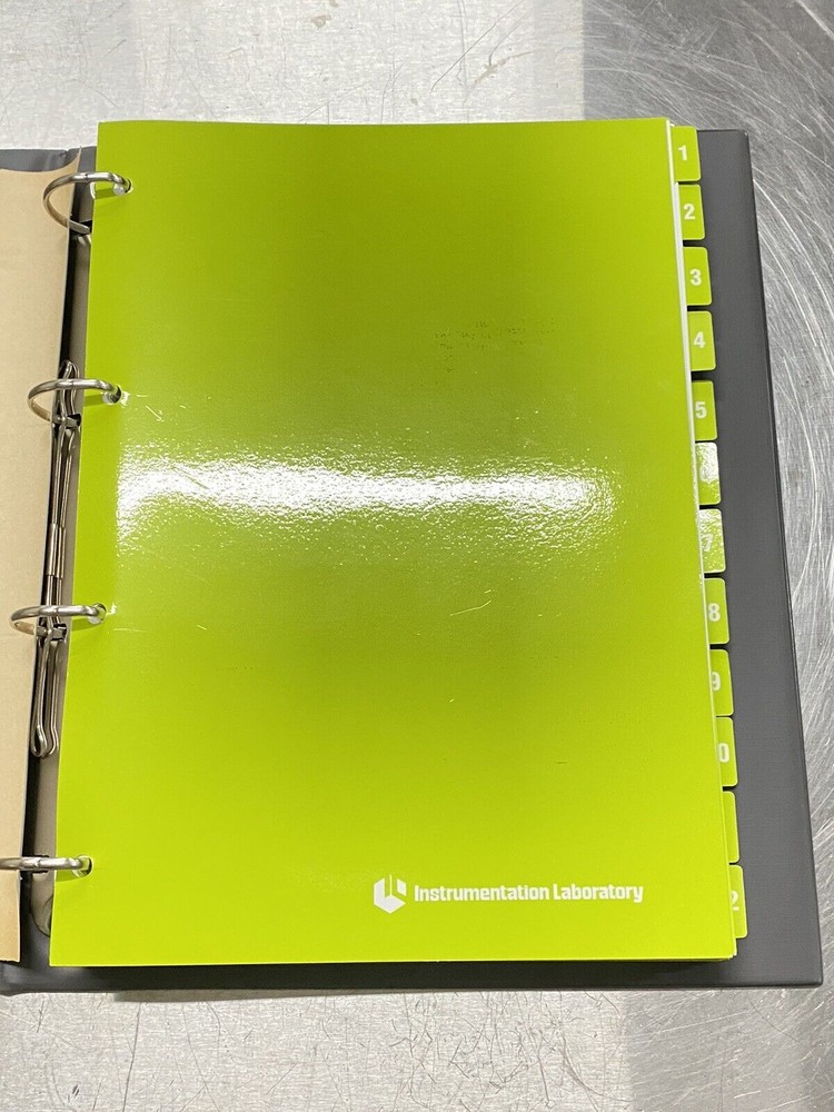 Instrumentation Lab Synthesis 15 Blood Gas Analyzer - Users Guide / Instruction