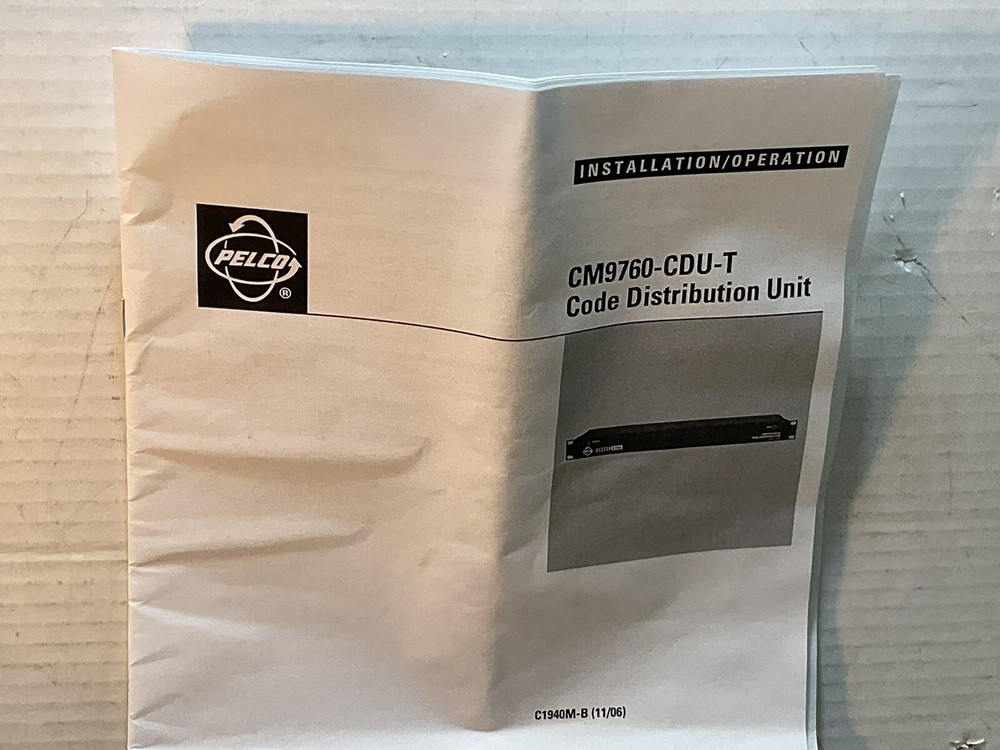 Pelco CM9760-CDU-T Matrix Code Distribution Unit TX VER 16CH/GAR564