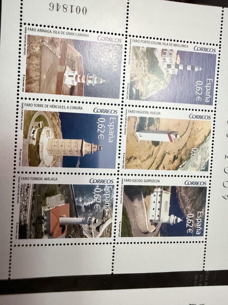 spanish stamps 5 random mini sheets