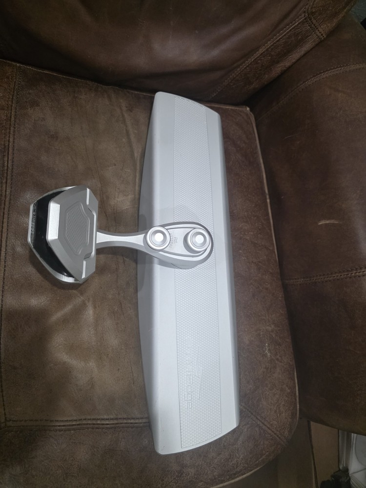 PTM Watersports Elite Edge Mirror w/Bracket ELECTROBRITE SILVER