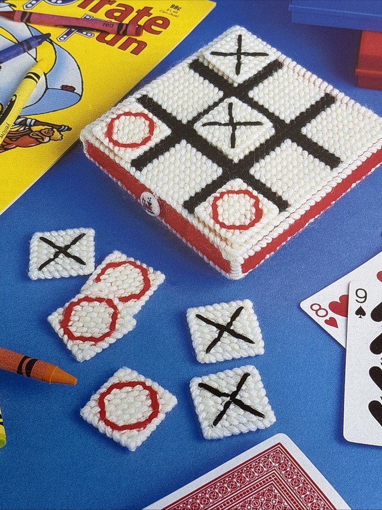 Tic Tac Toe To Go Game Annie's Attic Plastic Canvas Pattern Page