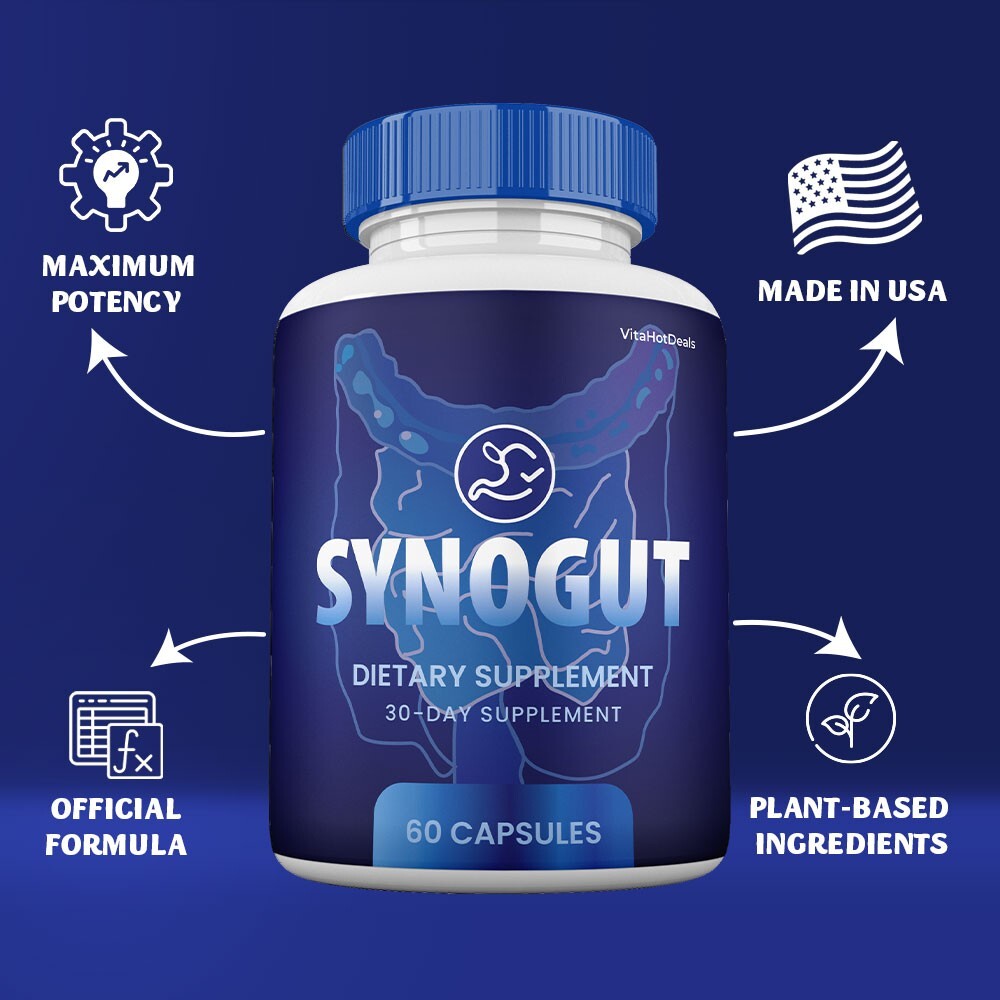 Synogut Capsules, Max Strength Formula, Synogut Supplement Pills (10 Pack)