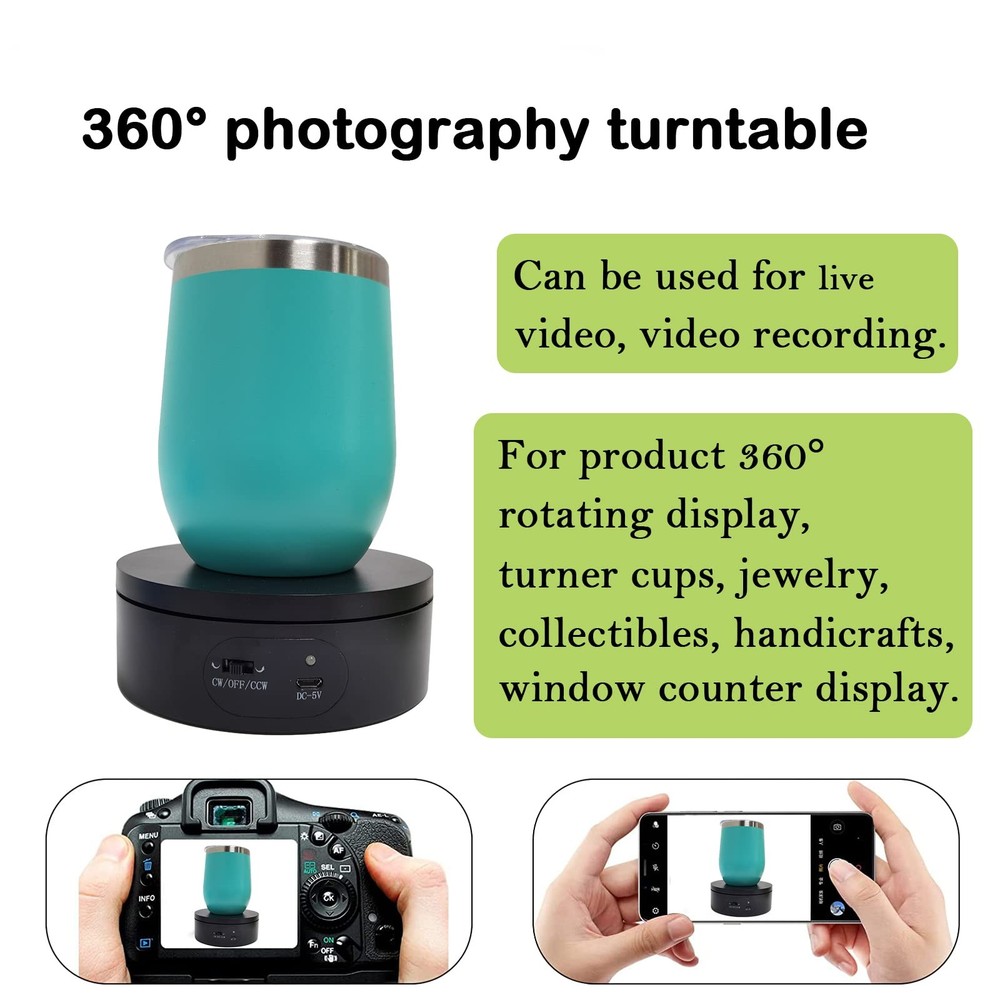Motorized Rotating Display Stand,Turner Cup Platform for Epoxy Glitter Tumble...