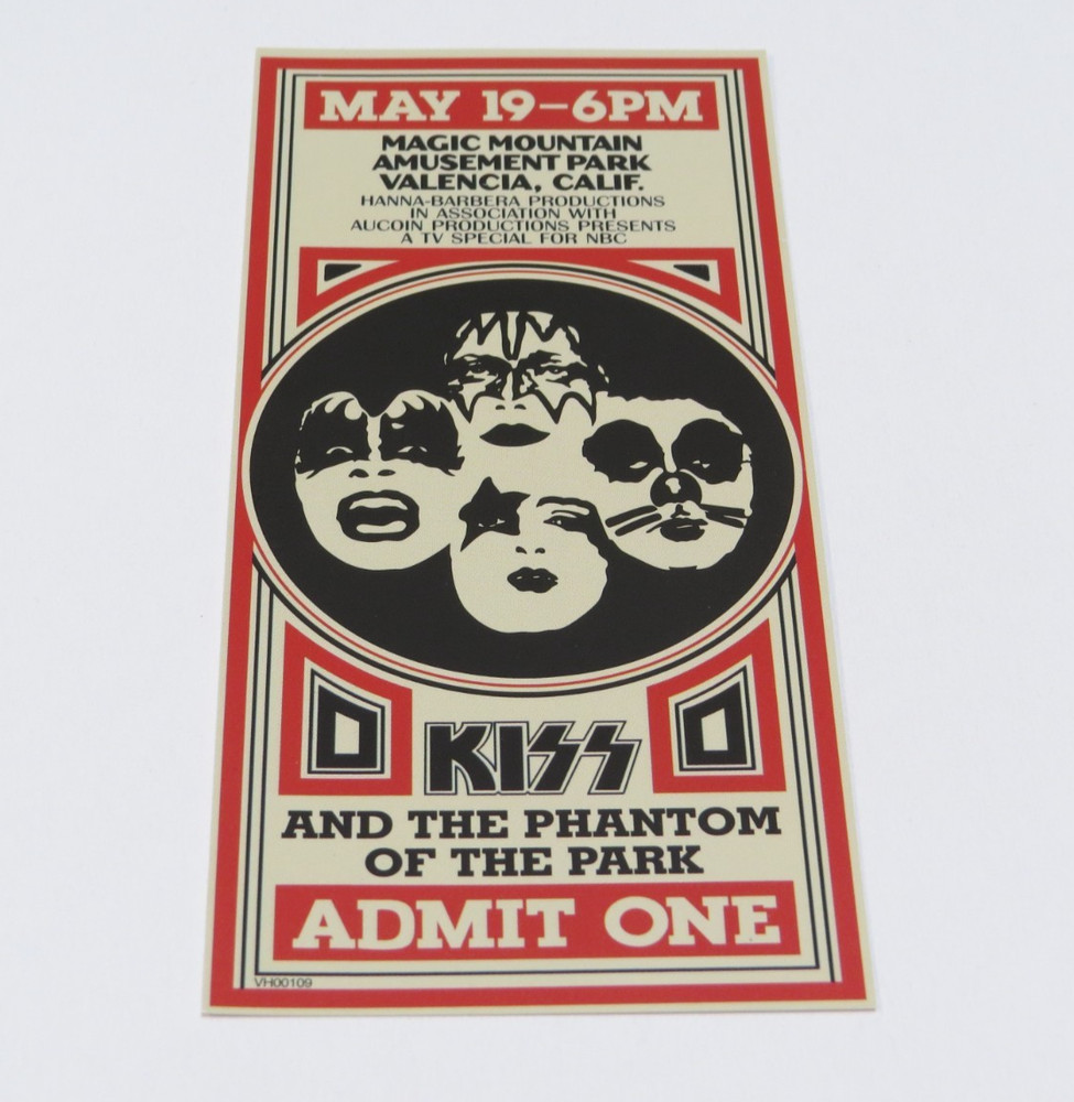 KISS AND THE PHANTOM OF THE PARK TICKET FROM THE KISSOLOGY DVD COLLECTION - 2007