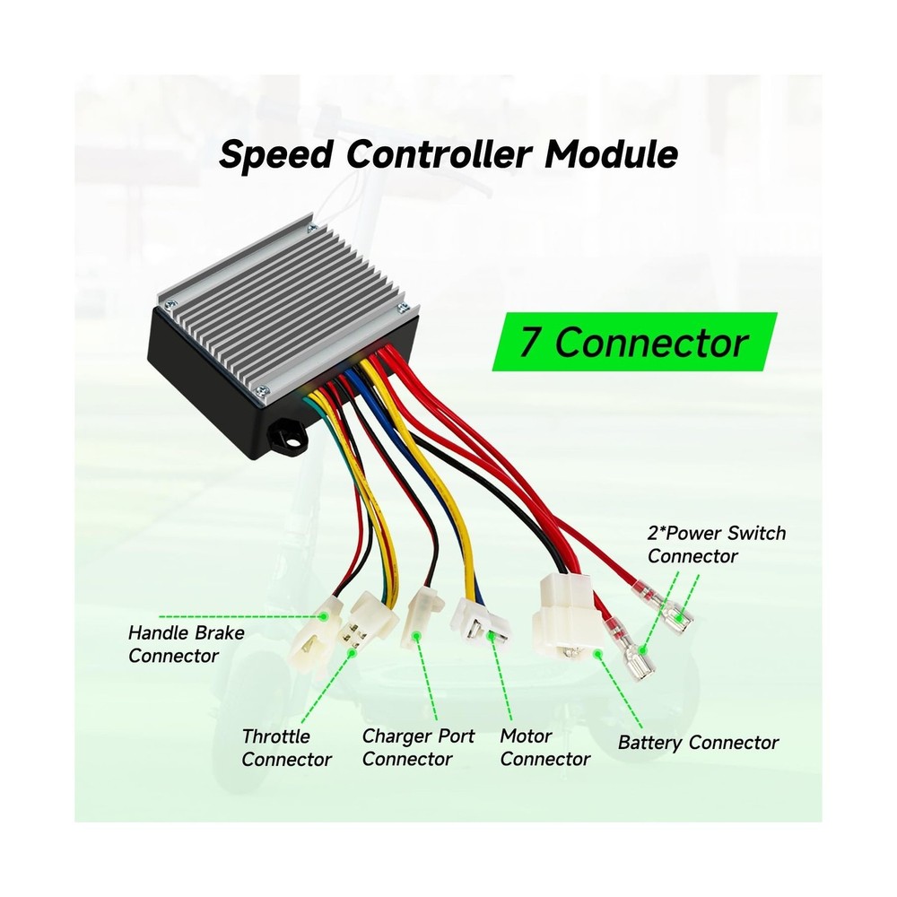24V Controller and Throttle Compatible with Razor E200 E300 Electric Scooter ...