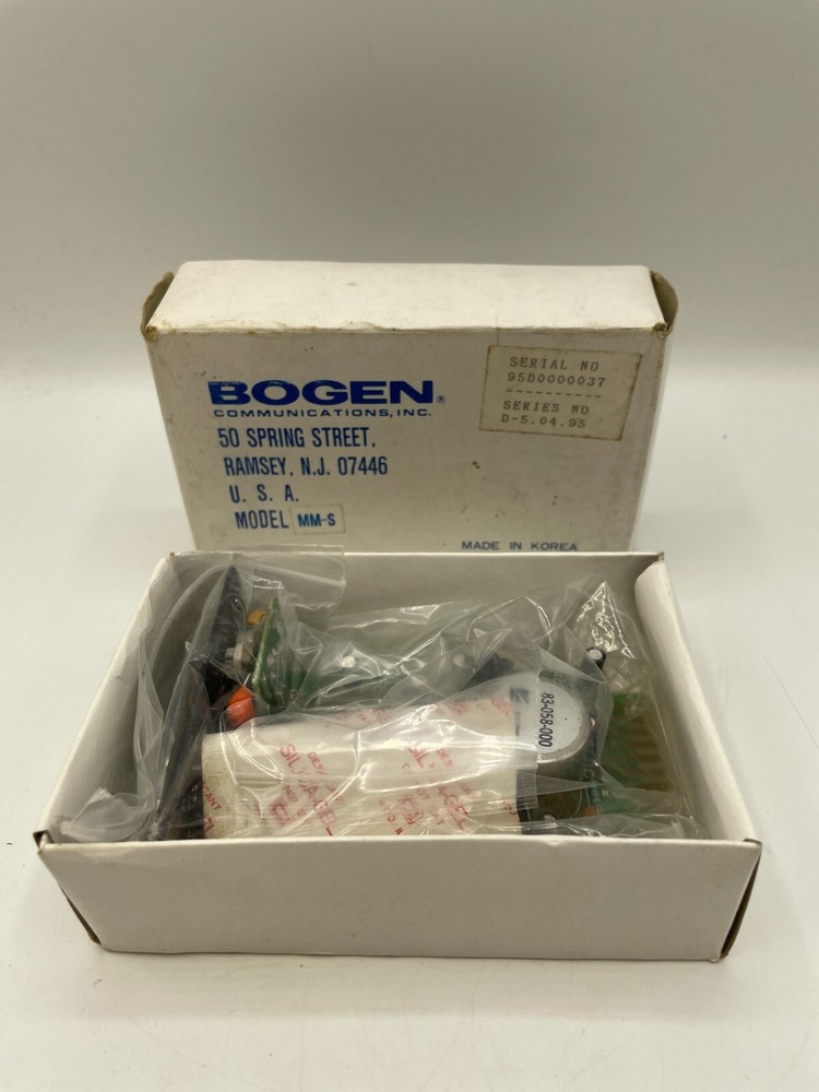BOGEN COMMUNICATIONS MM-S | Microphone Preamp Module | (NIB)