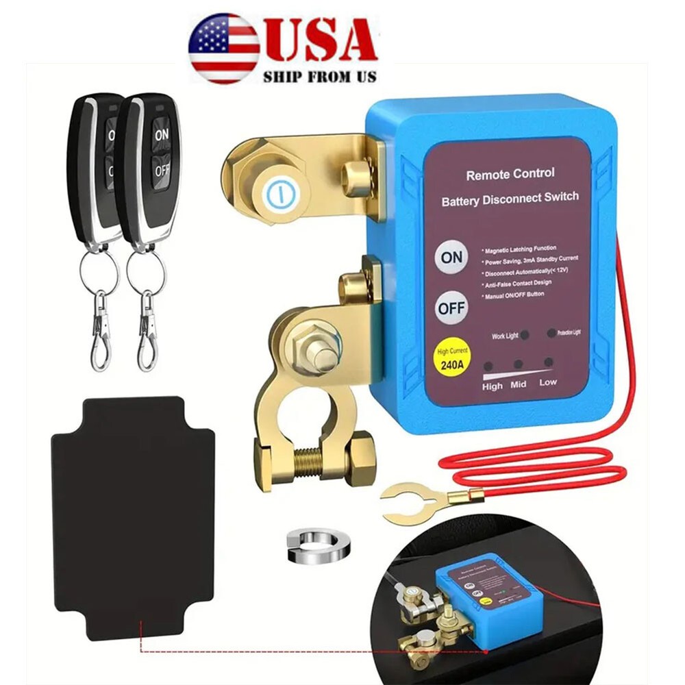 12V Car Remote Battery Disconnect Smart Voltage Kill Switch Automatic Power Off