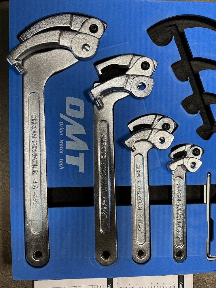 Adjustable Hook Pin Spanner Wrench Tools Set Locking Nut Coilover Hook Wrenches