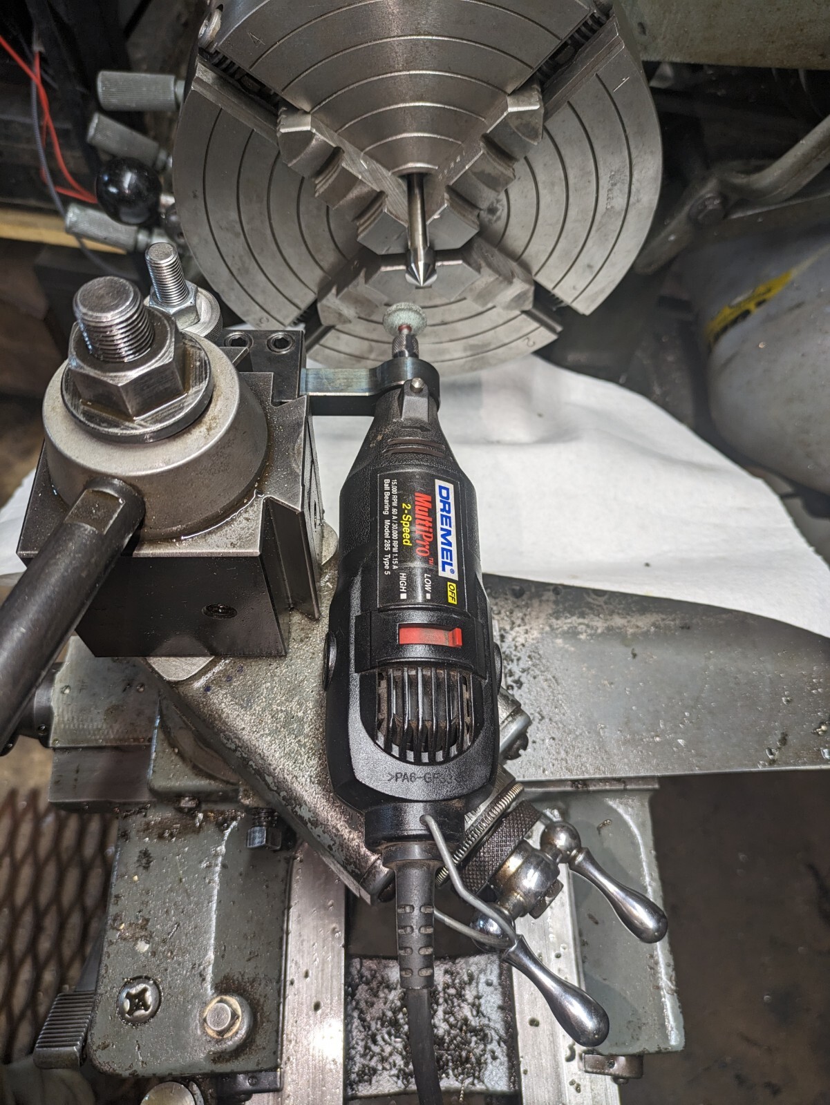 Dremel Lathe Tool Post Grinder Attachment 3/4-12 Thread A-36 Steel Made In U.S.A