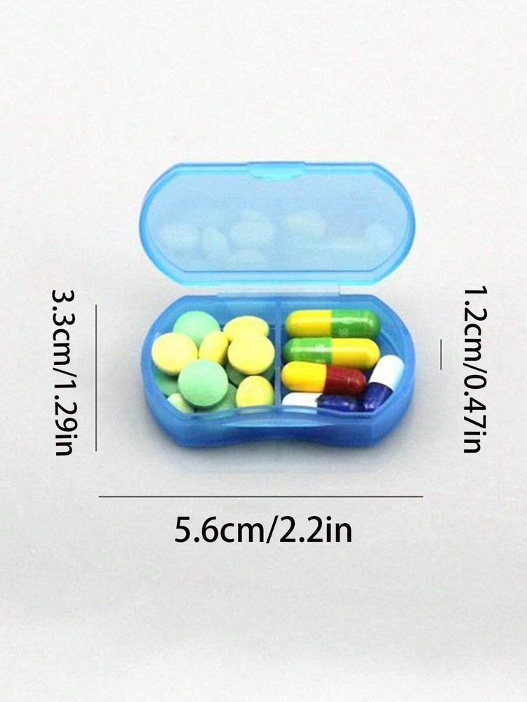 4pc Mini Portable Multi-Compartment Pill Box, Small Pill Case For Outdoor