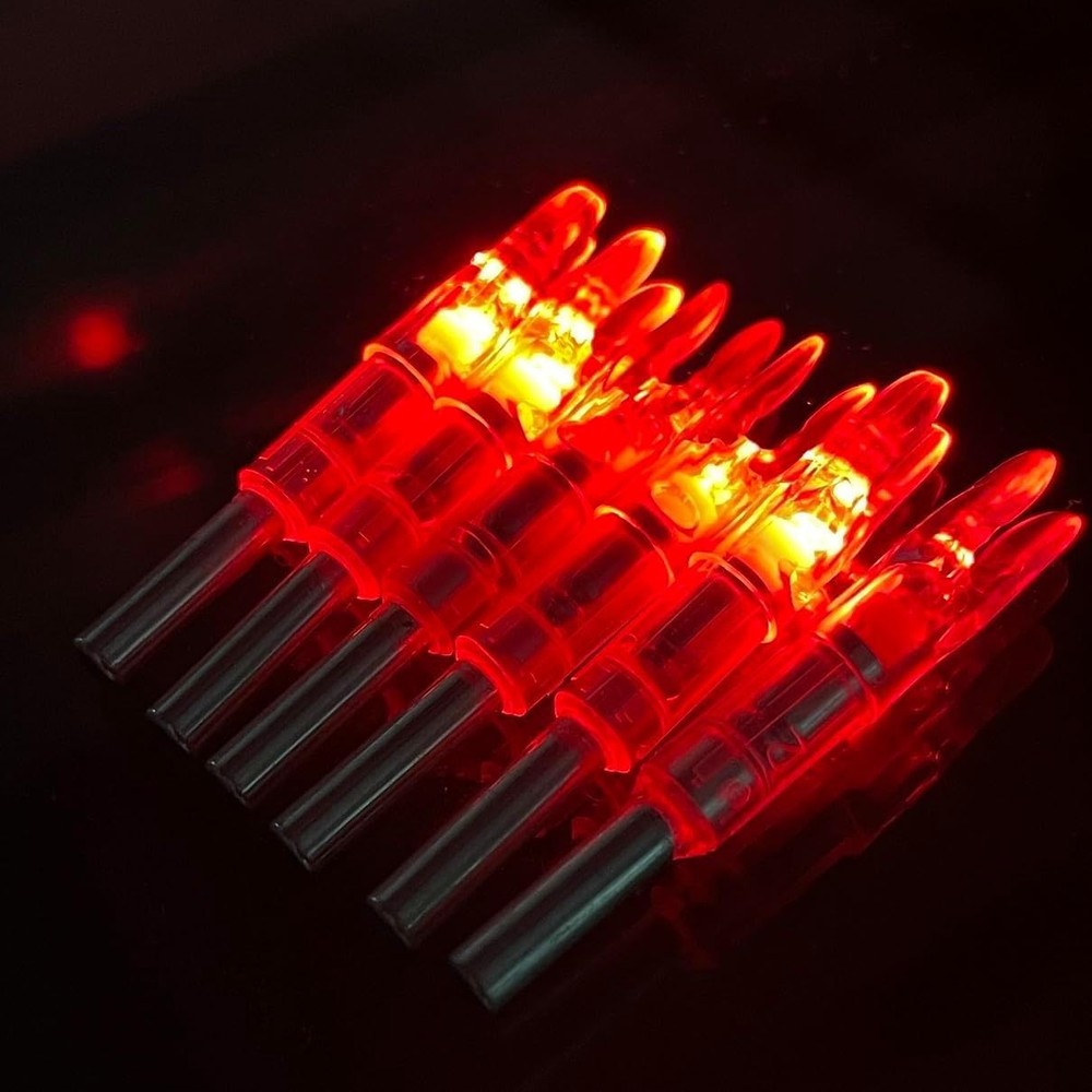 6Pack S Lighted Nocks for Arrows.244 inside Diameter Led Archery Nocks