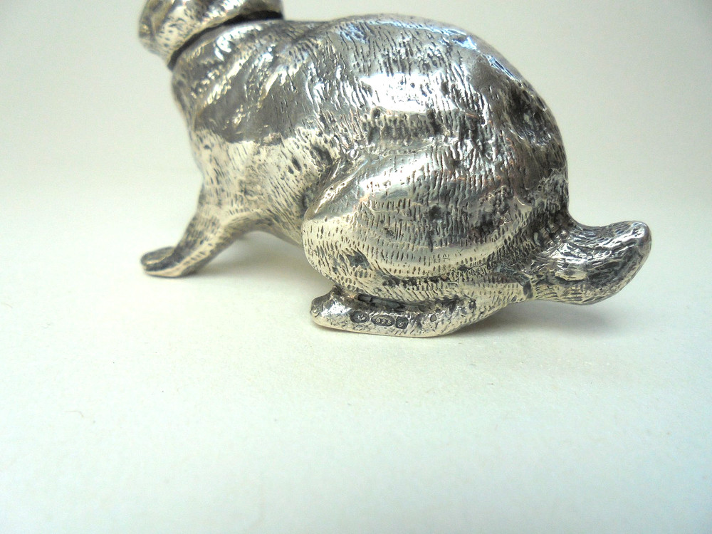 Sterling Silver Rabbit / Hare Pepperette Figure