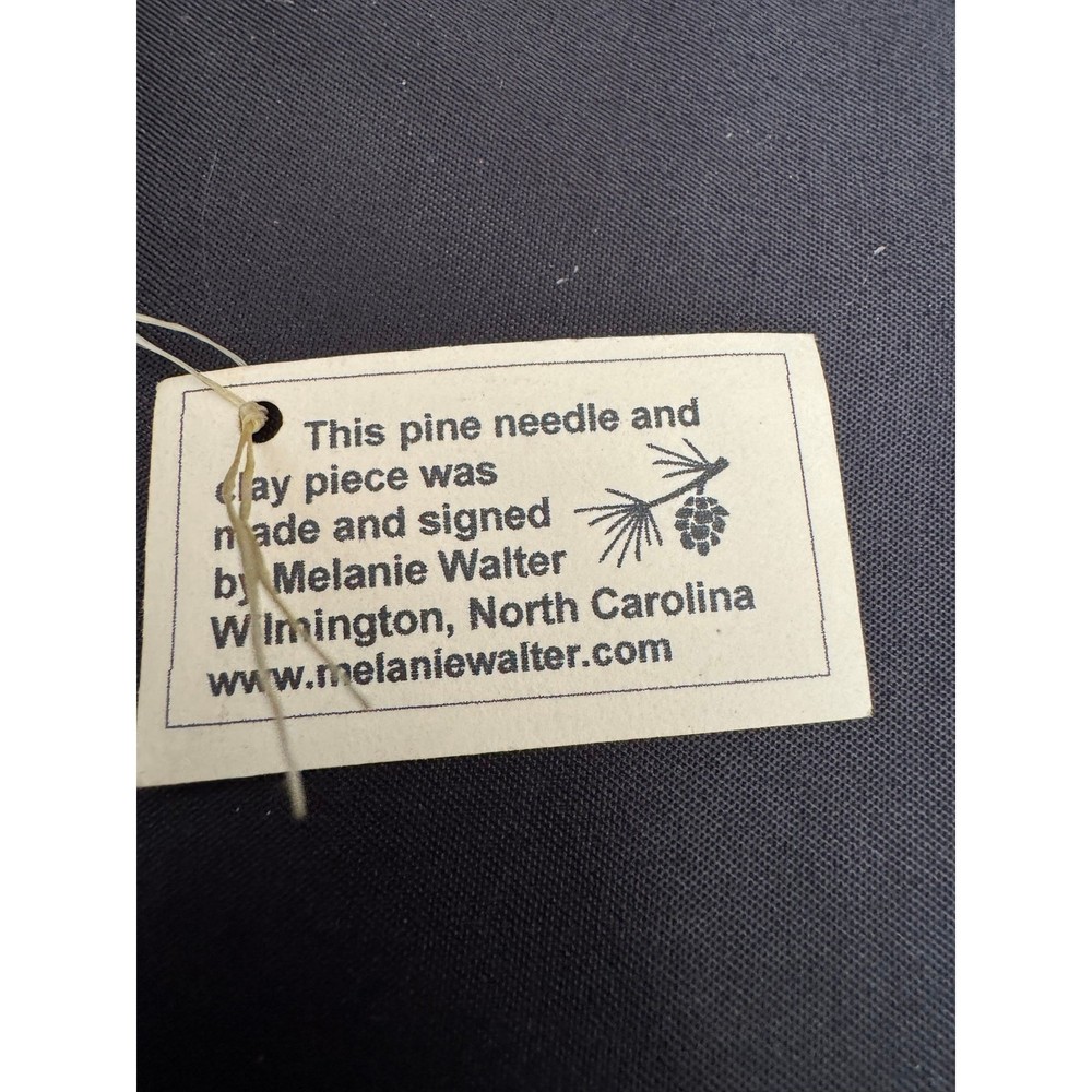 Hand Made Decorative Pine Needle Basket Tile Inserts by Melanie Walter