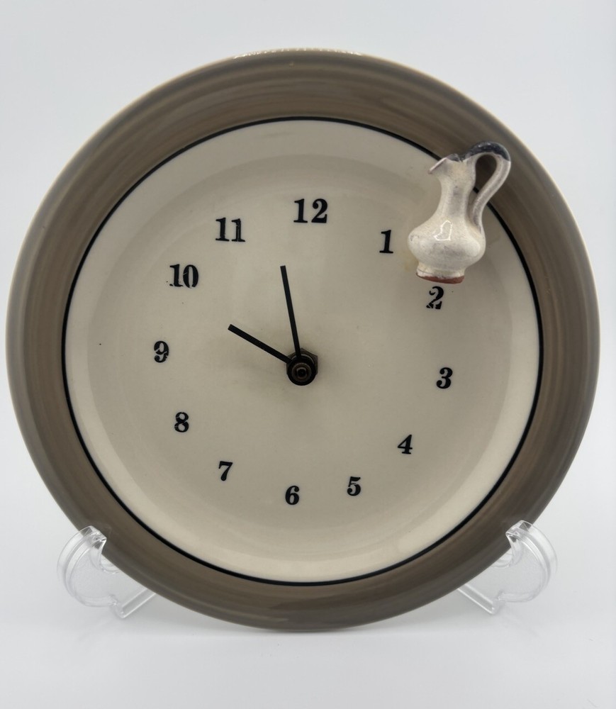 Vintage Wall Plate Clock Centuries Clayworks Working