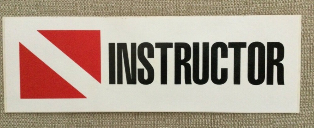 INSTRUCTOR STICKER - 1 Instructor Sticker - SDI PADI NAUI SSI