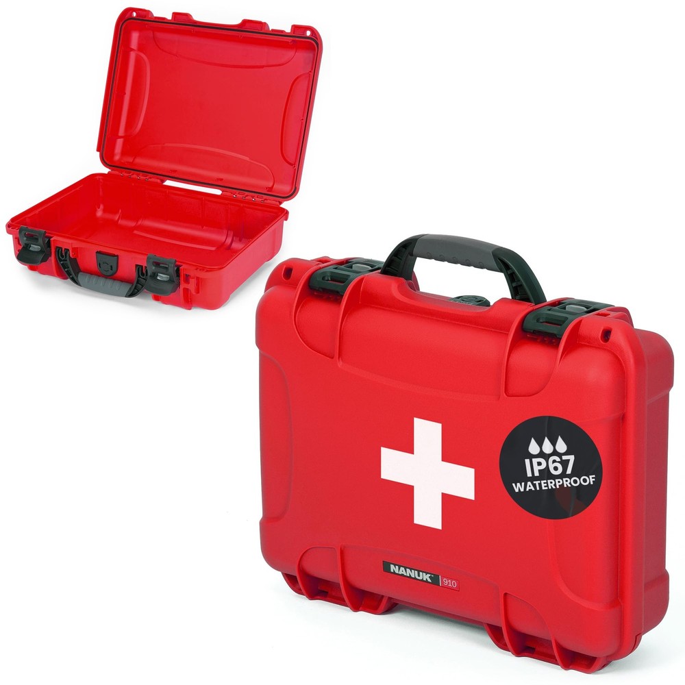 NANUK 910 Waterproof First Aid Box Empty – Durable, First Aid Organizer Case,...
