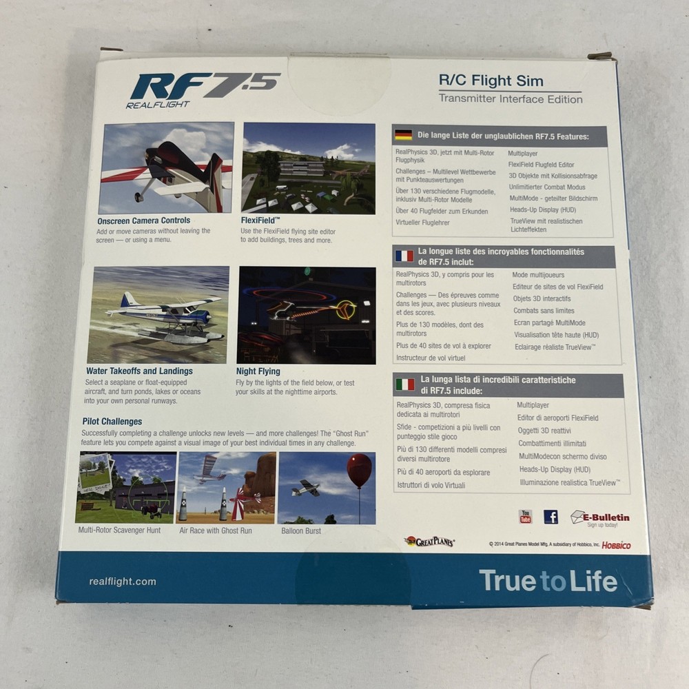 RealFlight 7.5 w/ Wired Transmitter Interface and DVD