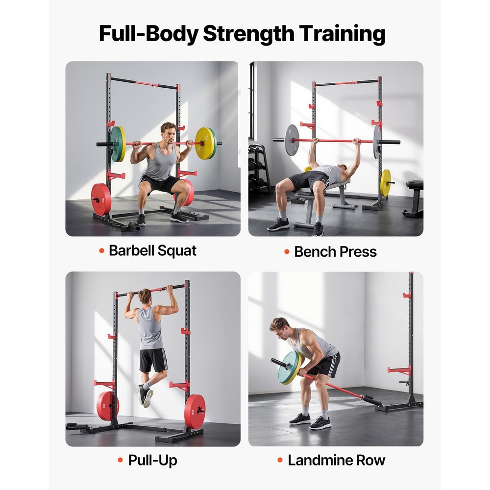 Power Cage Rack, Multifunctional Squat Rack for Home Gym, Width-Adjustable Worko