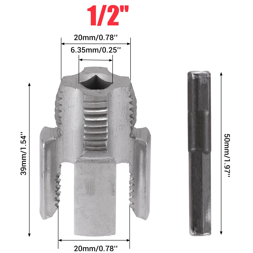 Integrated Internal & External Pipe Threading Tool For 1/2'' + 3/4'' Water Pipe