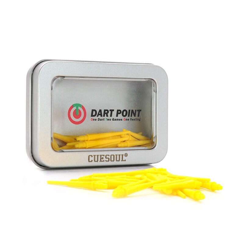 CUESOUL OTO Small Thread Plastic Dart Soft Tip Replacement 80 pcs with Dart Case