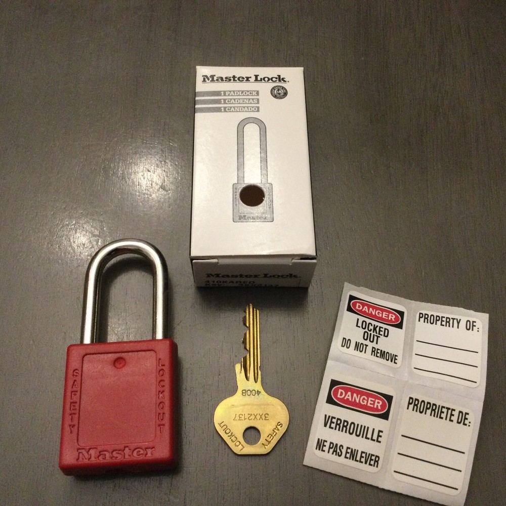 Master Lock 410Red Safety Padlocks (LS05C)