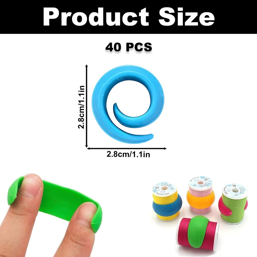 40PCS Thread Spool Huggers for Sewing Spools Avoid Loose Ends Prevent Tails f...