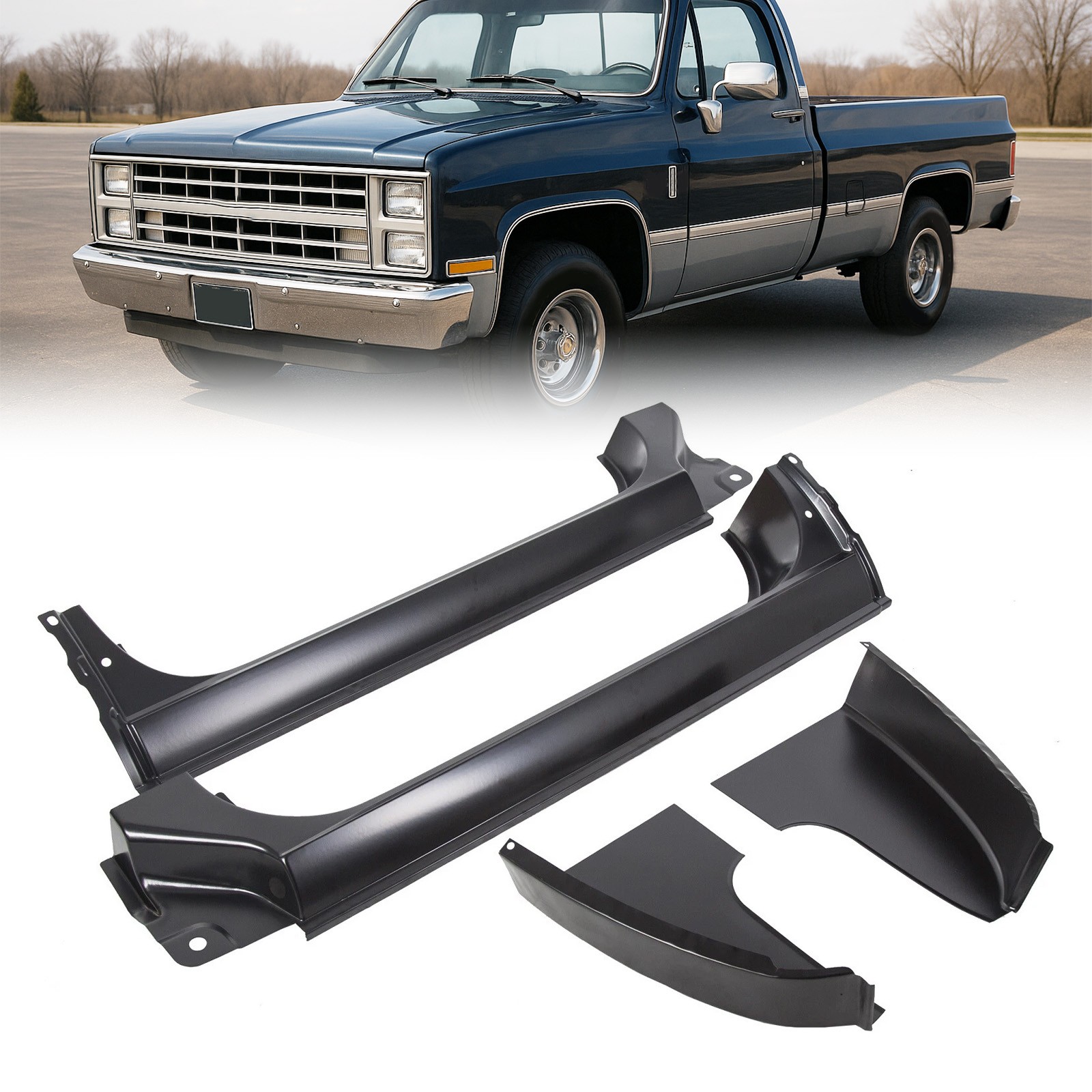 Cab Corners & Rocker Panels 4 PC Kit For 1973-1987 Chevy GMC C10 K10 Truck LH RH