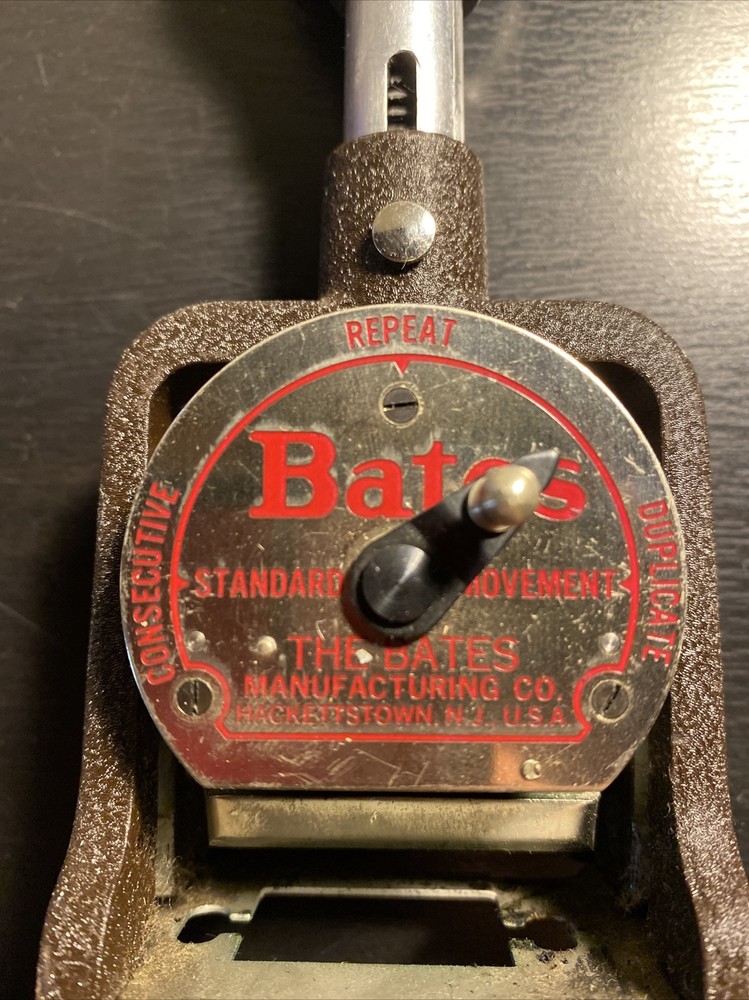 Vintage Bates Numbering Machine 6 Wheel Style E Repeat Consecutive Duplicate