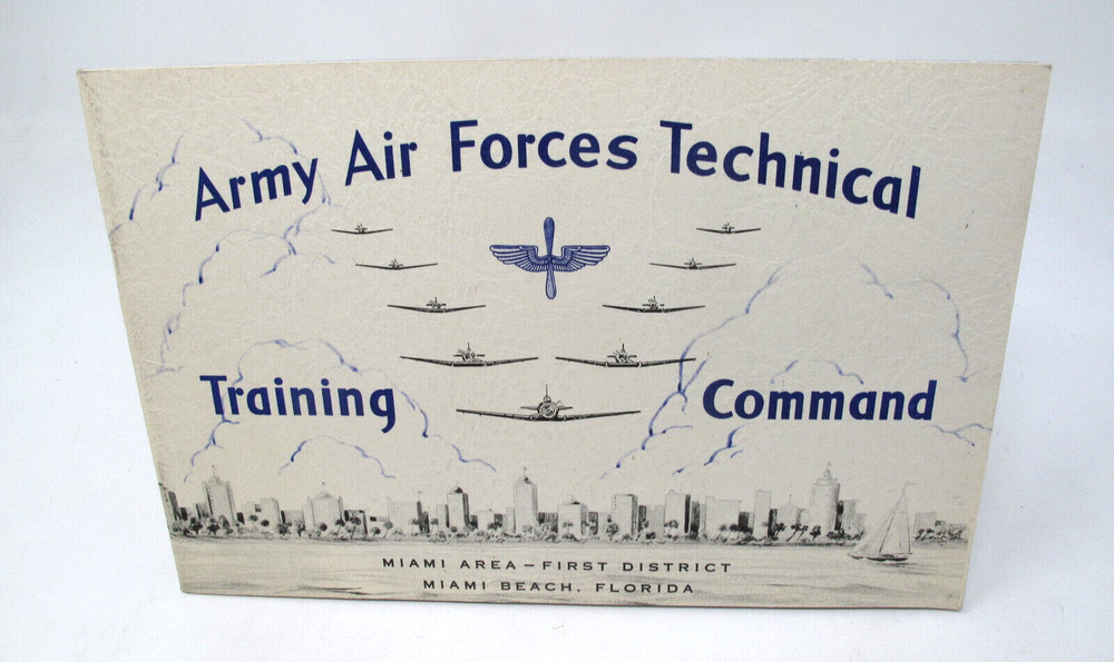 1943 Army Air Forces Technical Training Command Miami Area Florida Beach Booklet