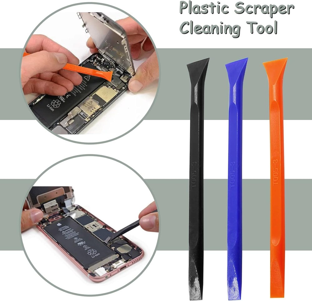 12Pcs Carbon Fiber Scraper Cleaning Tool Non-Scratch Plastic Multi-Purpose Stiff