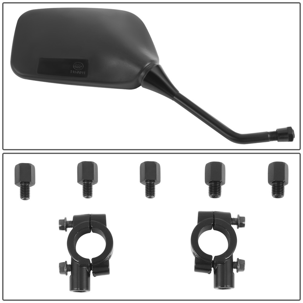 For Kawasaki Ducati Polaris 7/8" Handlebar ATV Rectangular Side View Mirrors