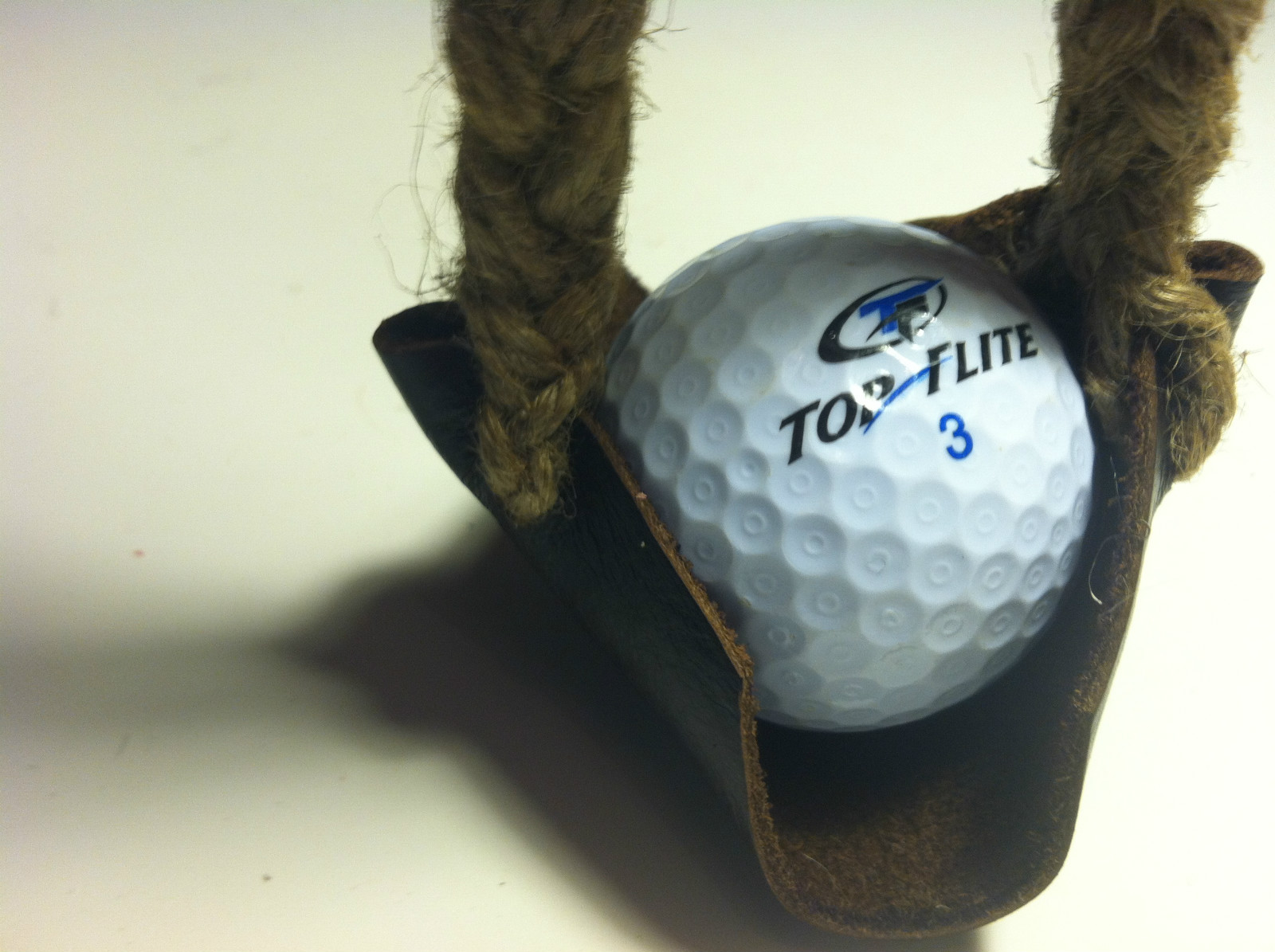 Leather Pouch Shepherd Sling = Old Fashioned Sling Shot