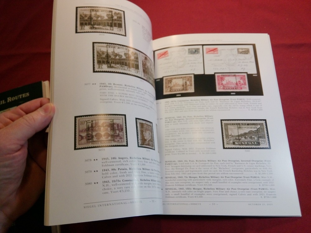 2023 Siegel Catalog for reference - French Airmail Stamps & Covers Par Ballon
