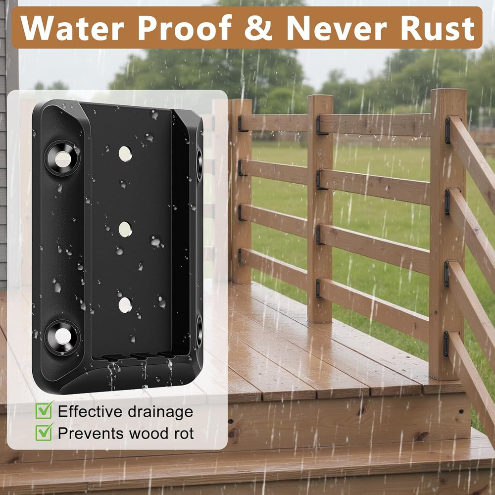 20 PCS Deck Railing Bracket Connectors for 2X4 (Actual 1.5”X3.5”)