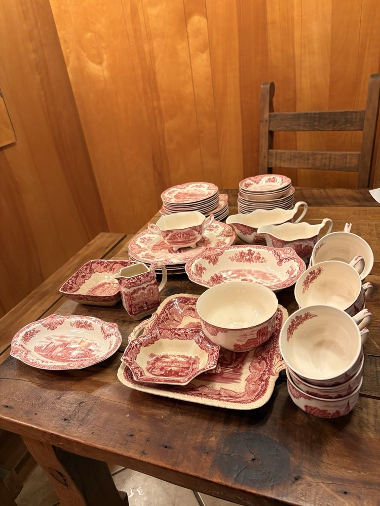 Johnson Bros Old Britain Castles Pink Dish Set