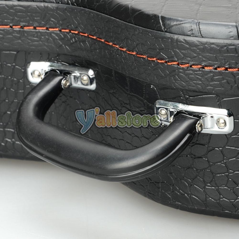 26" Black Tenor Python Pattern Leather Ukulele Uku Case