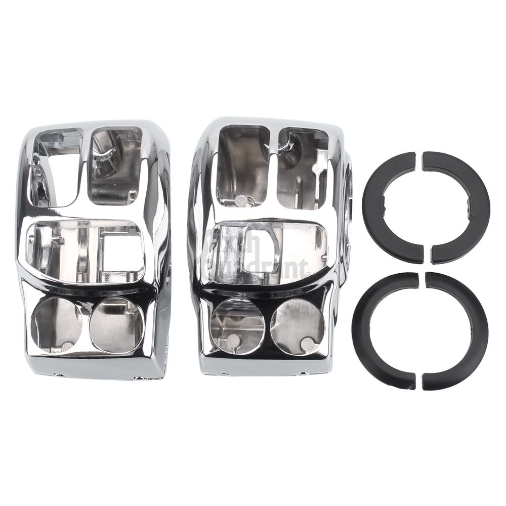 For Harley Touring Street Road Glide Chrome Handlebar Control Switch Housing