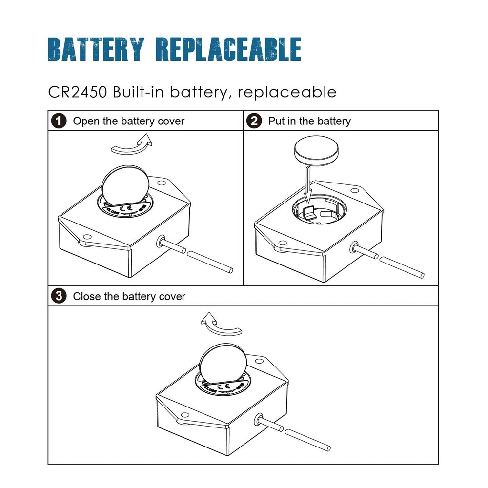 Digital Hour Meter Tachometer Maintenance Reminder Battery Replaceable Automa...