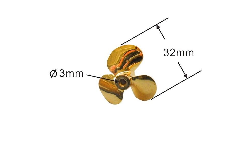 Metal Display Boat Propeller Props 32mm Diameter - 1 pair