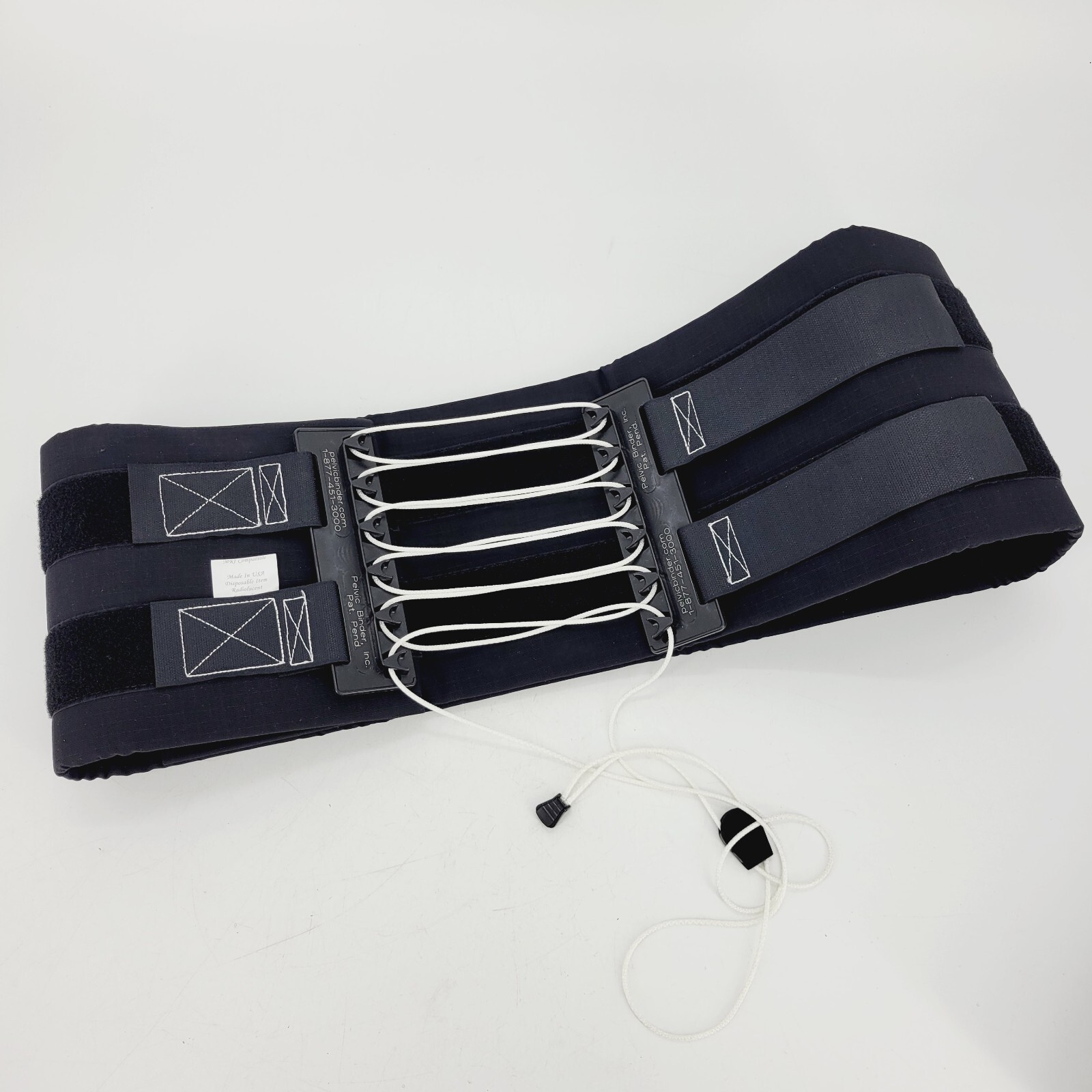 Pelvic Binder Black Pelvic Stabilization Radiolucent MRI Compatible Latex Free