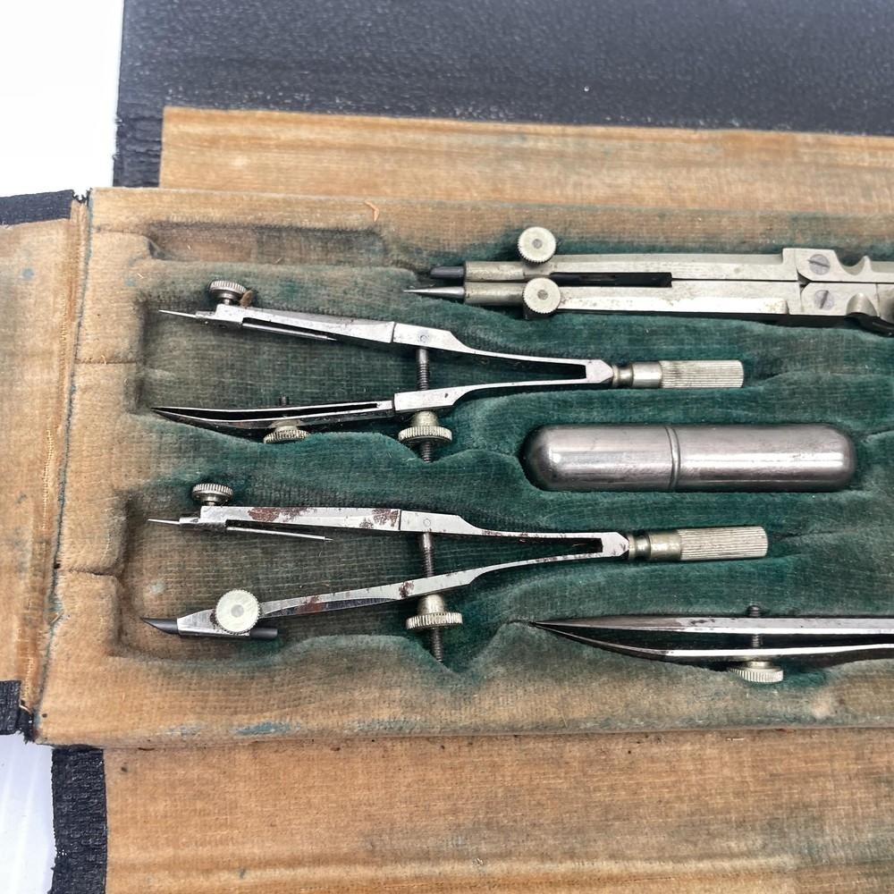 Vintage German Drafting Compass Set B-48 Drawing Tools Kit Germany Architecture