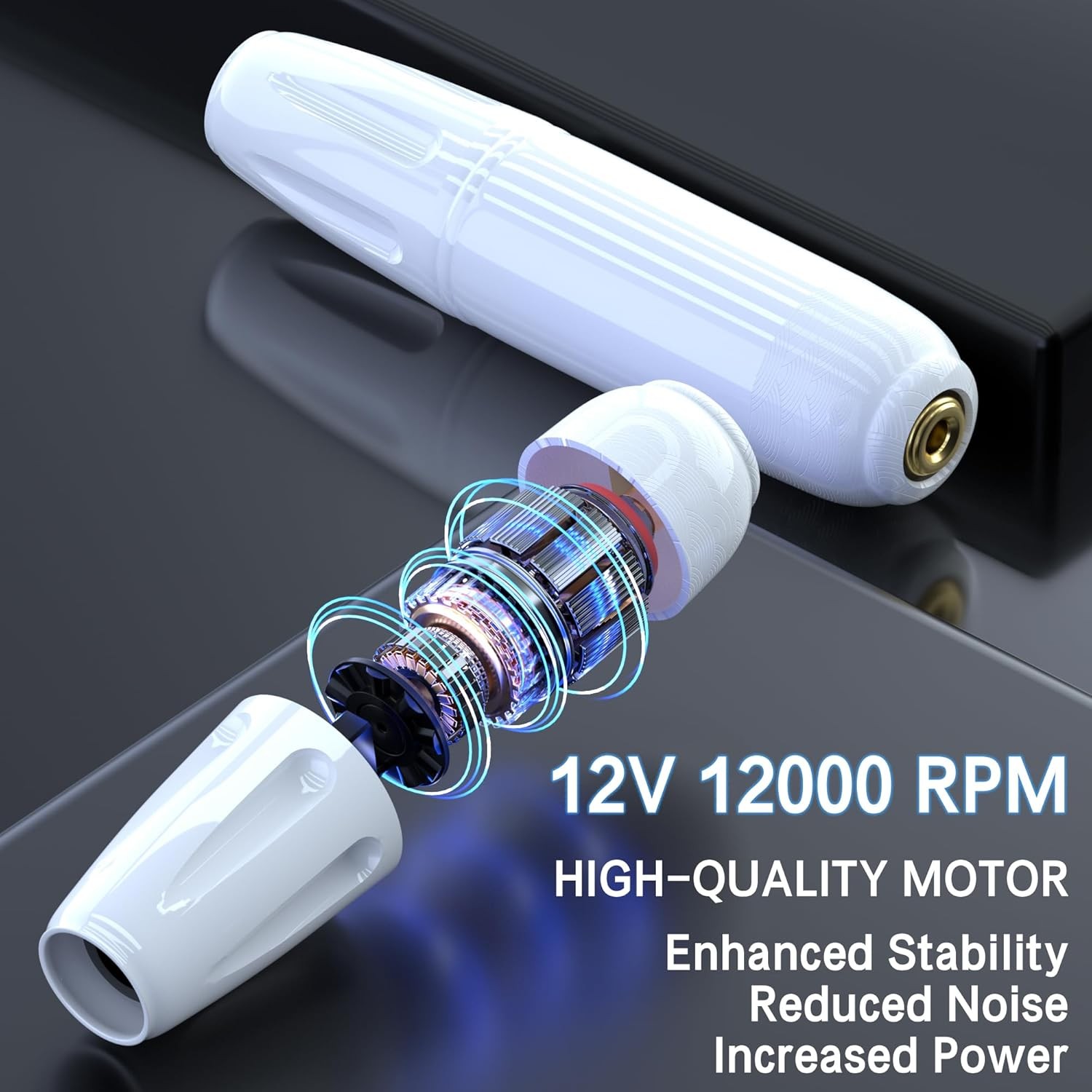 Wireless Rotary Tattoo Machine Kit with 20 Tattoo Cartridge Needles, Ink Set & 2