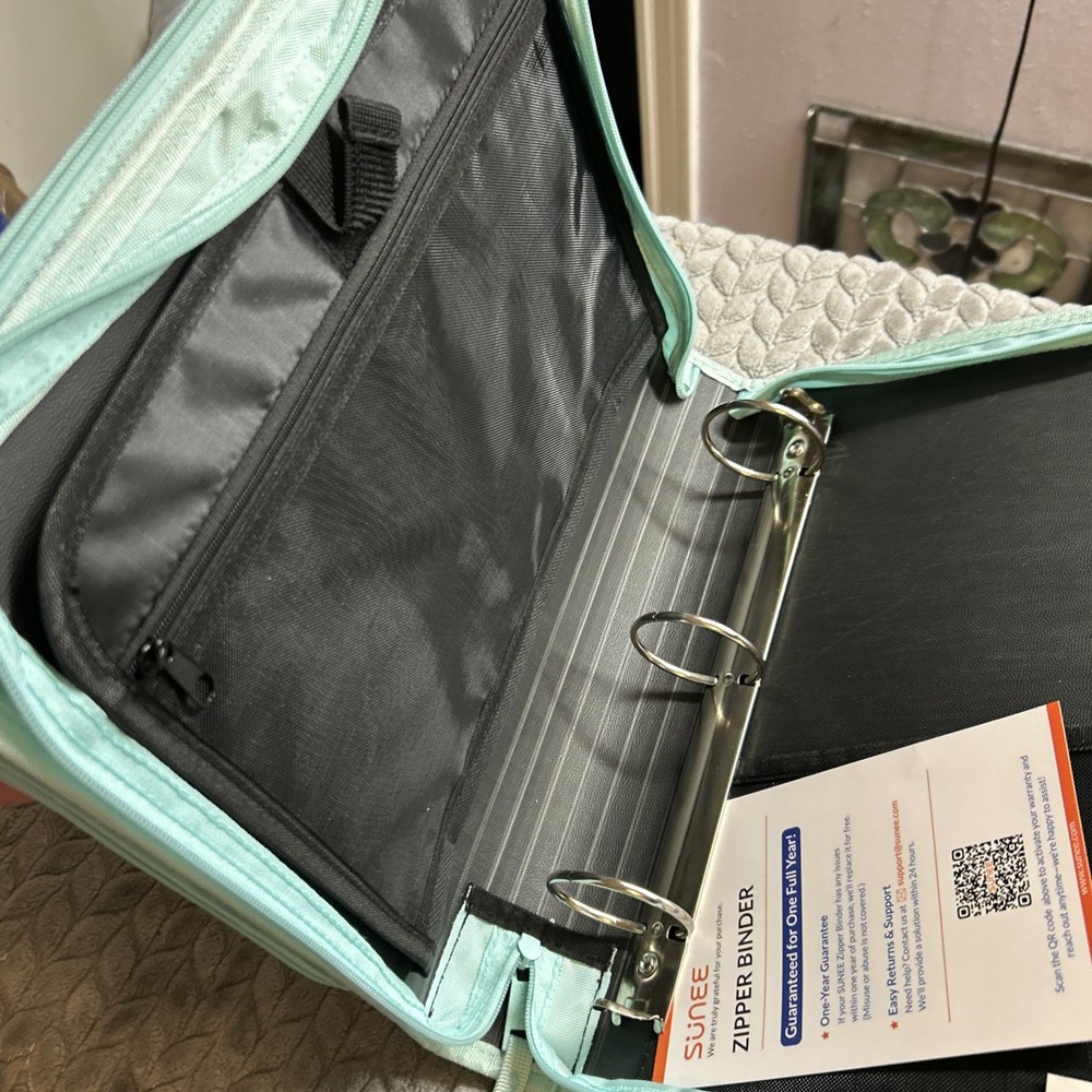 Sunee 2” Zipper Binder With Folder