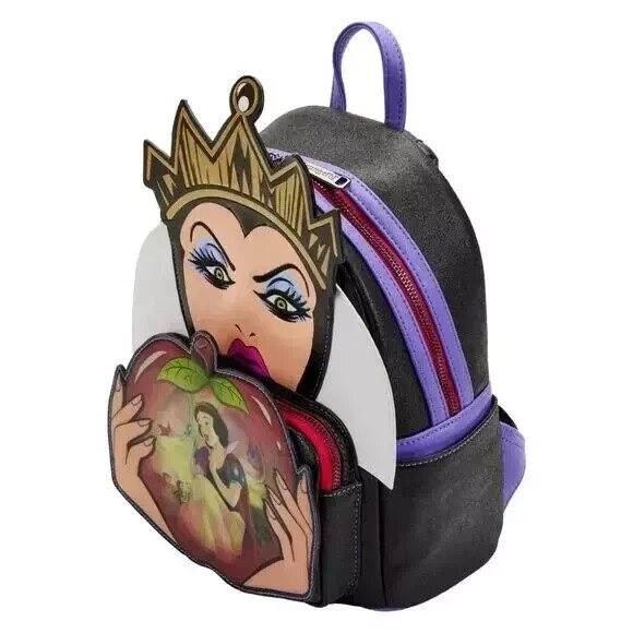 Disney Loungefly Evil Queen Villains Scenes Mini Backpack Lenticular Apple