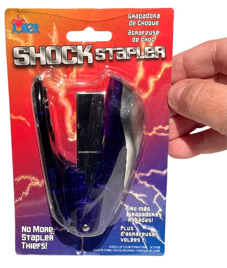 SHOCK STAPLER PRANK Office School Practical Joke Gag Funny Gift Shocking Trick
