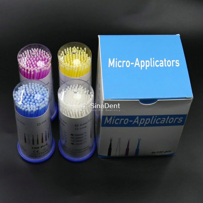 100pcs Dental Micro Applicators Disposable Cotton Swab Bendable Applicator Brush