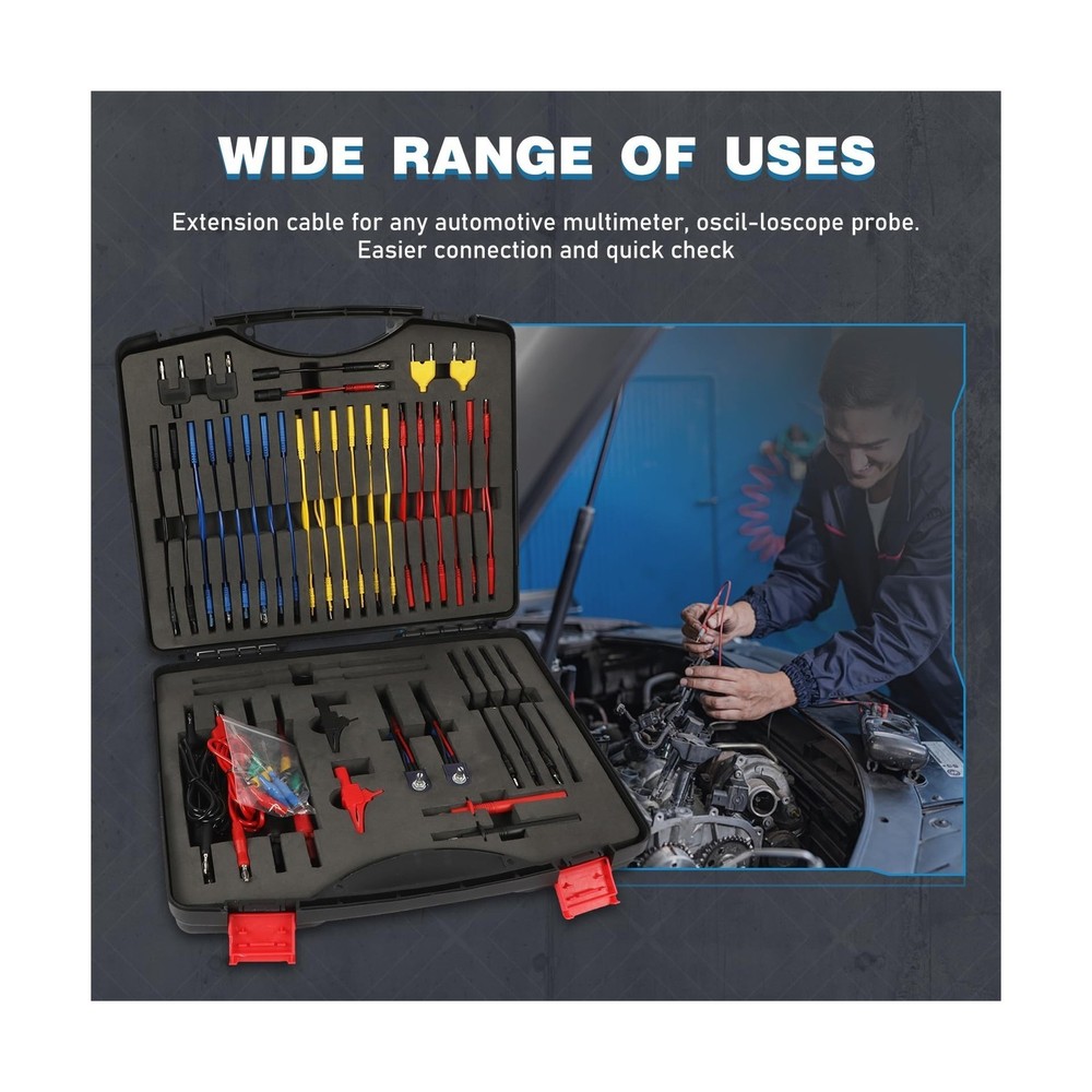 110PCS Automotive Circuit Test Lead Kit, Multimeter Leads Kit,Multi Function ...