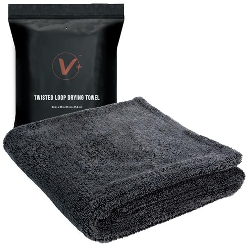 V+ Premium Microfiber Towel for Car Drying, Twisted Loop, Soft and Super