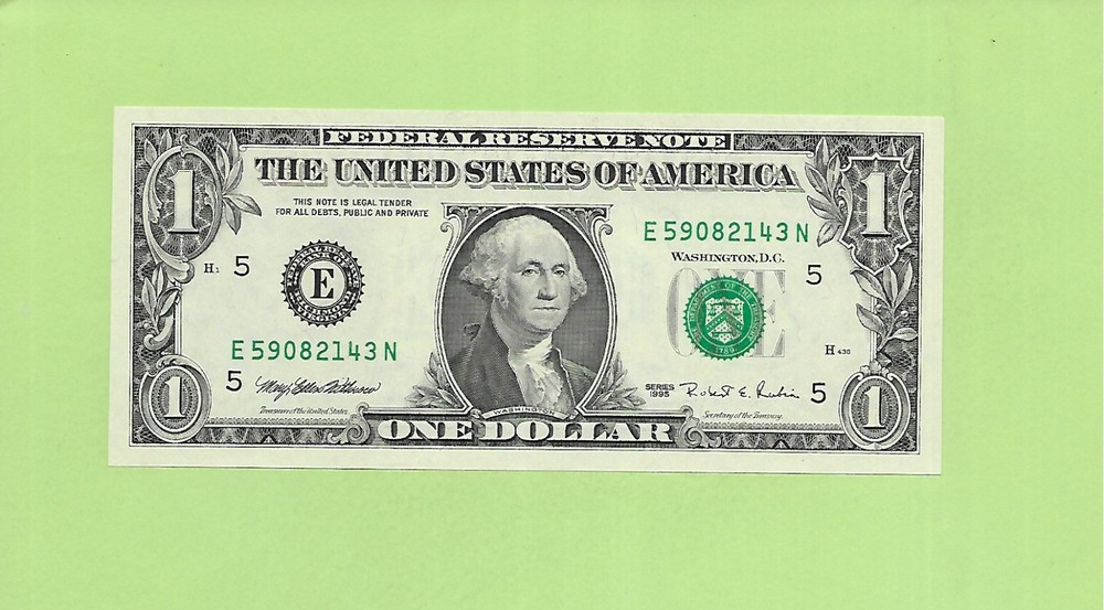 1995 ..UNCIRC $1  E 5908 2143 N  .... 1995  $1  E-N       NICE NOTE        FRN
