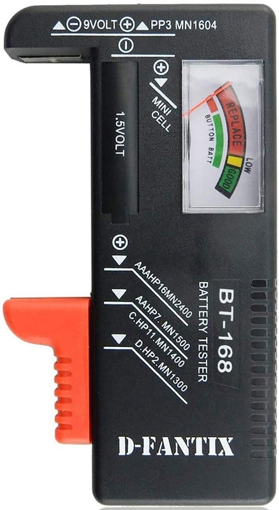 [2 PACK]Universal Battery Tester Checker for AA AAA C D 9V Button Cell-NO BATT